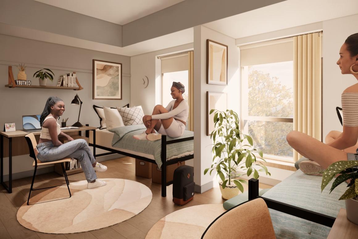 View of a double room