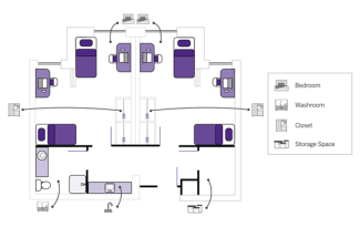 2 bedroom hybrid floor plan